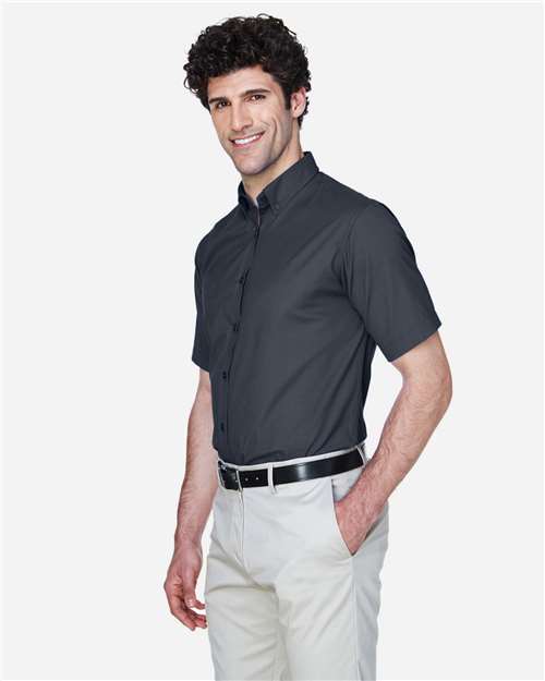 Core365 Men's Optimum Short Sleeve Twill Dress Shirt - 88194 Carbon
