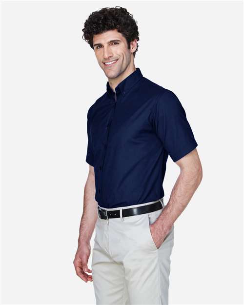 Core365 Men's Optimum Short Sleeve Twill Dress Shirt - 88194 Classic Navy
