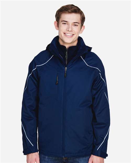North End Men's Angle 3-In-1 Jacket with Bonded Fleece Liner - 88196 Night