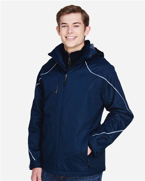 North End Men's Angle 3-In-1 Jacket with Bonded Fleece Liner - 88196 Night