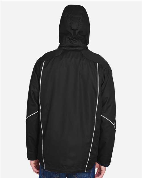 North End Men's Angle 3-In-1 Jacket with Bonded Fleece Liner - 88196 Black