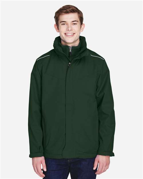 Core365 Men's Region 3-in-1 Jacket with Fleece Liner - 88205 Forest