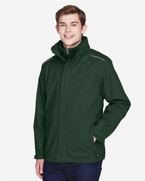 Core365 Men's Region 3-in-1 Jacket with Fleece Liner - 88205 Forest