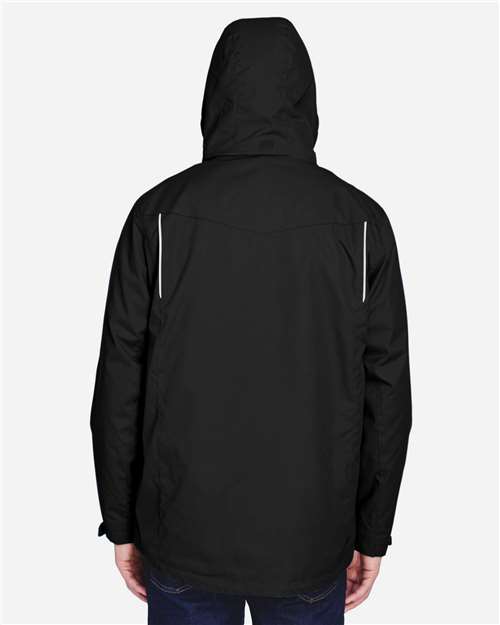 Core365 Men's Region 3-in-1 Jacket with Fleece Liner - 88205 Black