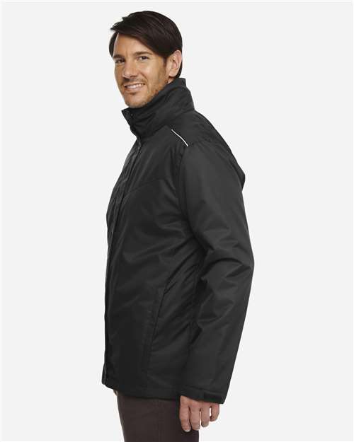 Core365 Men's Tall Region 3-in-1 Jacket with Fleece Liner - 88205T Black