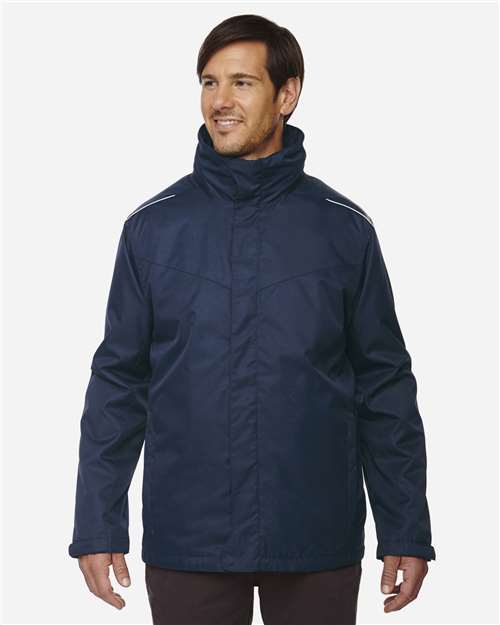 Core365 Men's Tall Region 3-in-1 Jacket with Fleece Liner - 88205T Classic Navy