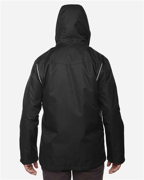 Core365 Men's Tall Region 3-in-1 Jacket with Fleece Liner - 88205T Black