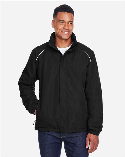 Core365 Men's Tall Profile Fleece-Lined All-Season Jacket - 88224T Black