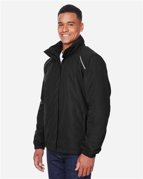 Core365 Men's Tall Profile Fleece-Lined All-Season Jacket - 88224T Black
