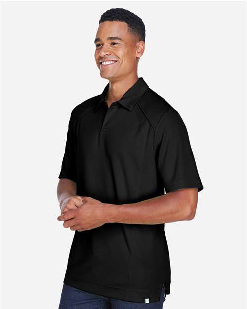 North End Men's Recycled Polyester Performance Pique Polo - 88632 Black
