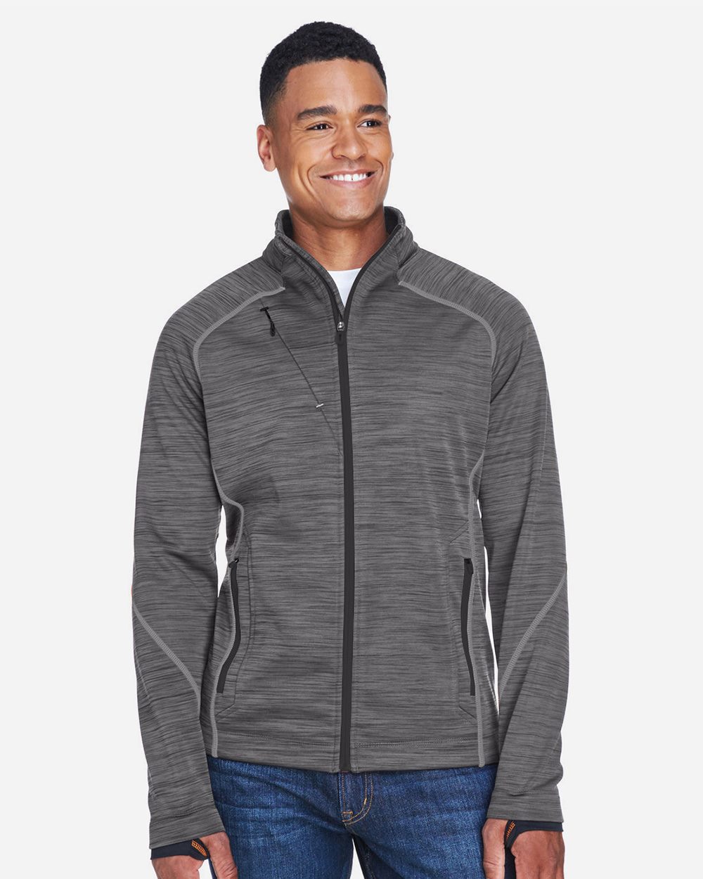 North End Men's Flux Mélange Bonded Fleece Jacket - 88697