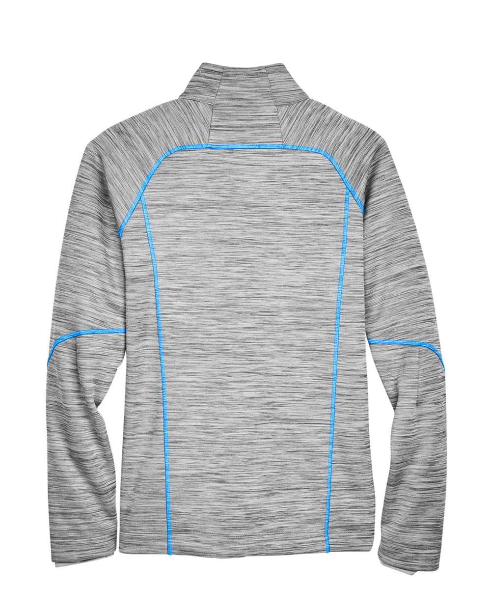 North End Men's Flux Mélange Bonded Fleece Jacket - 88697 Platinum- Olympic Blue
