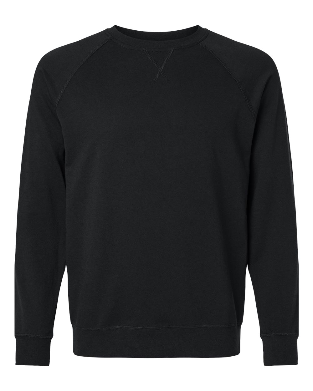 Next Level Unisex Laguna Raglan Crewneck Sweatshirt - 9000 - 9000N Black