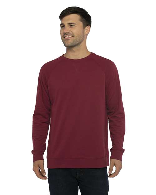 Next Level Unisex Laguna Raglan Crewneck Sweatshirt - 9000 - 9000N Cardinal
