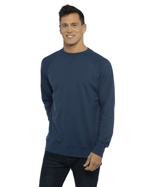 Next Level Unisex Laguna Raglan Crewneck Sweatshirt - 9000 - 9000N Cool Blue