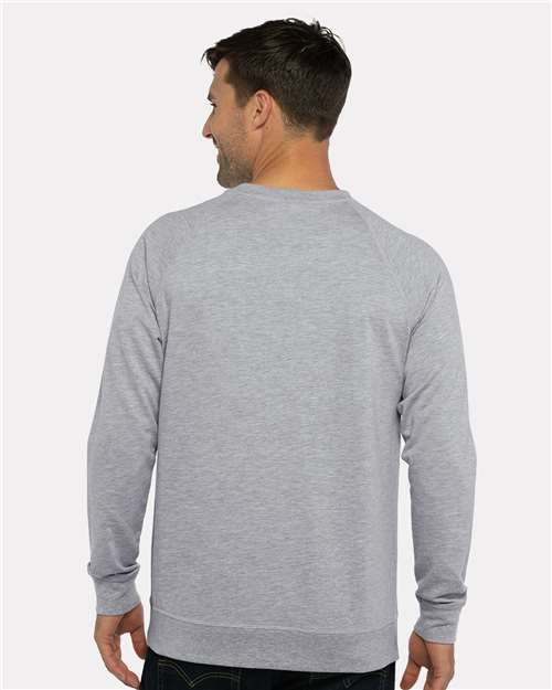 Next Level Unisex Laguna Raglan Crewneck Sweatshirt - 9000 - 9000N Heather Grey
