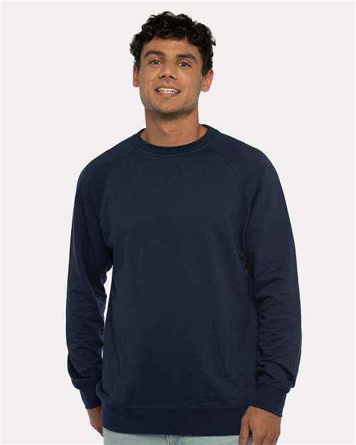 Next Level Unisex Laguna Raglan Crewneck Sweatshirt - 9000 - 9000N Midnight Navy