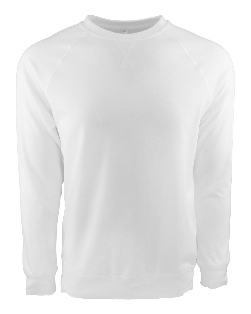 Next Level Unisex Laguna Raglan Crewneck Sweatshirt - 9000 - 9000N White
