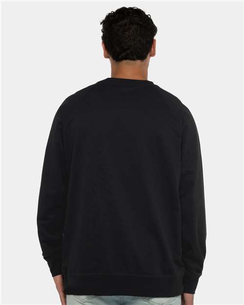 Next Level Unisex Laguna Raglan Crewneck Sweatshirt - 9000 - 9000N Black