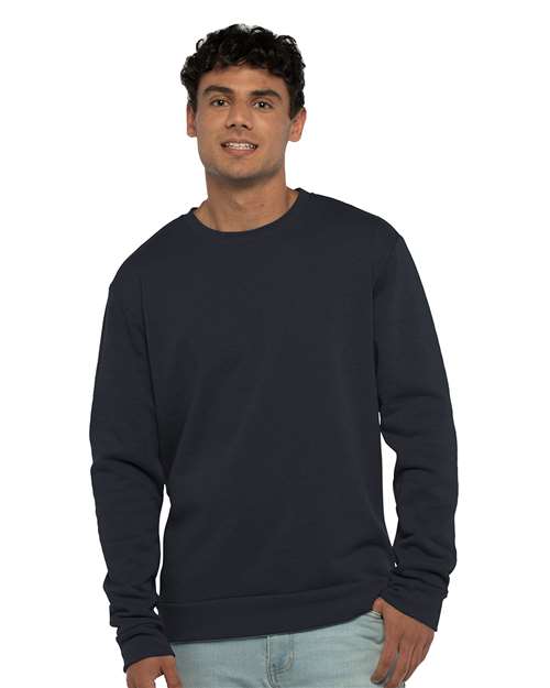 Next Level Unisex Malibu Crewneck Sweatshirt - 9002 - 9002N Heather Midnight Navy