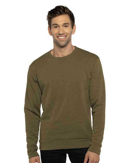 Next Level Unisex Malibu Crewneck Sweatshirt - 9002 - 9002N Heather Military Green