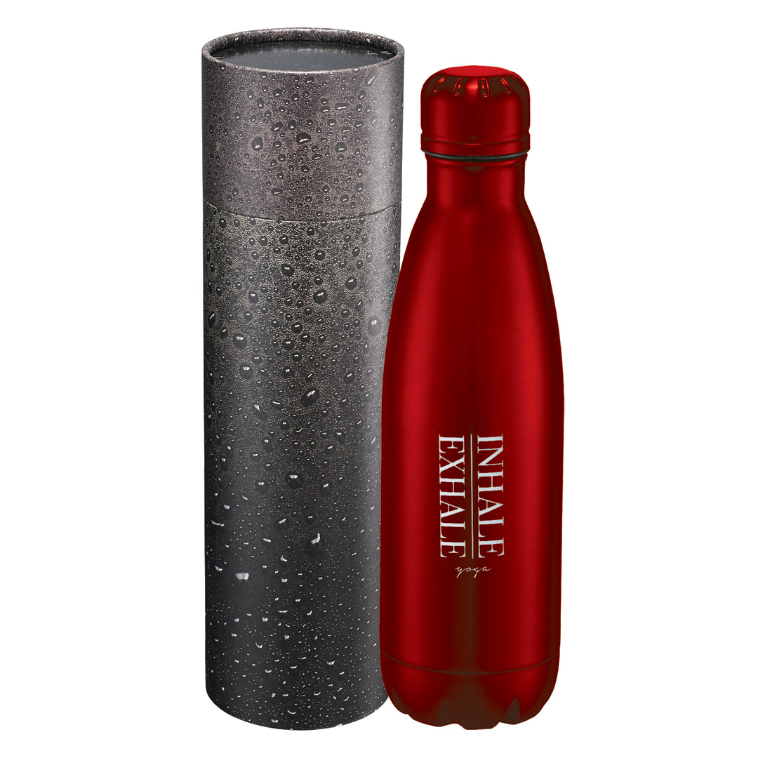 Copper Vac Bottle 17oz With Cylindrical Box - 1626-78 Red