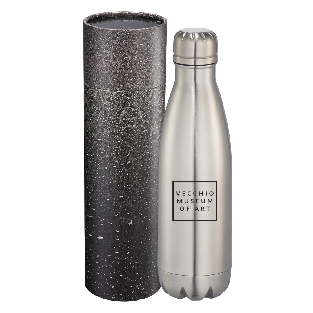 Copper Vac Bottle 17oz With Cylindrical Box - 1626-78 Silver