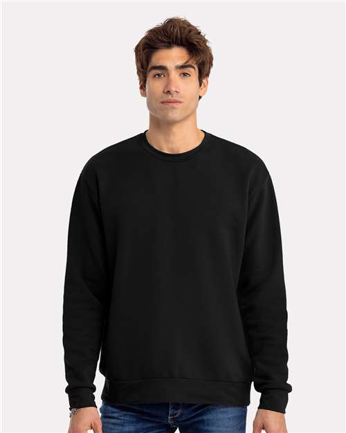 Next Level Unisex Santa Barbara Crewneck Sweatshirt - 9003 - 9003N Black