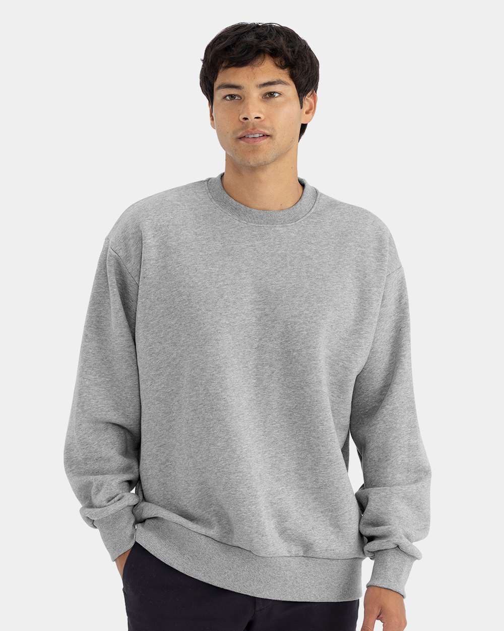 Next Level Unisex Heavyweight Crewneck Sweatshirt - 9007 - 9007N Heather Grey