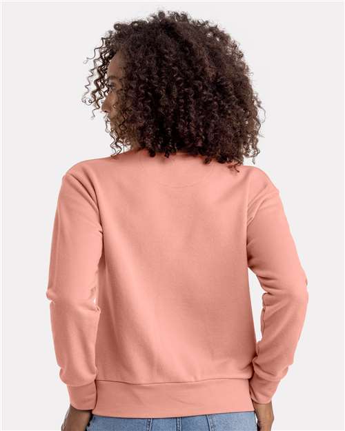 Next Level Women's Laguna Sueded Crewneck Sweatshirt - 9084 Desert Pink