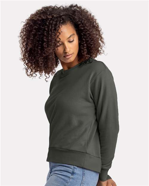 Next Level Women's Laguna Sueded Crewneck Sweatshirt - 9084 Heavy Metal