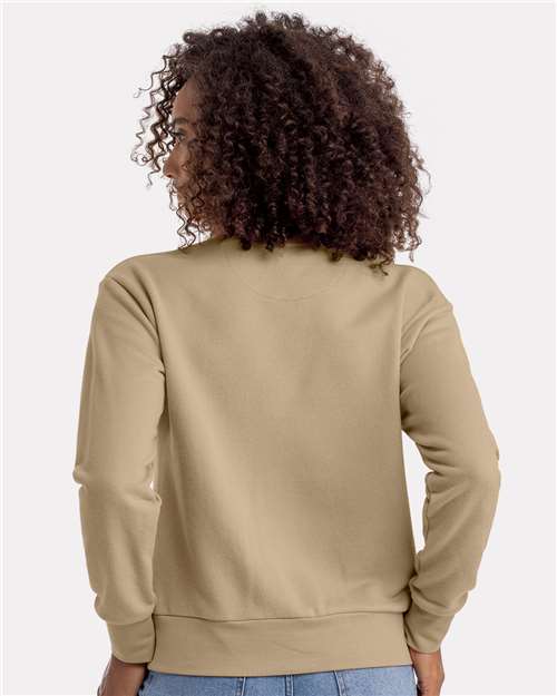 Next Level Women's Laguna Sueded Crewneck Sweatshirt - 9084 Tan