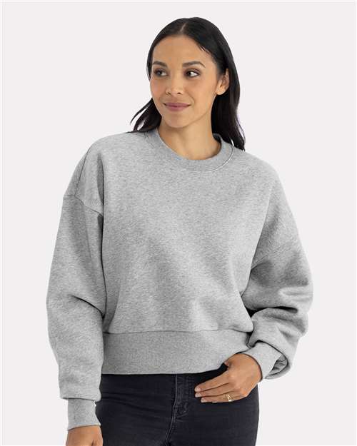 Next Level Women's Heavyweight Crewneck Sweatshirt - 9087 Heather Grey