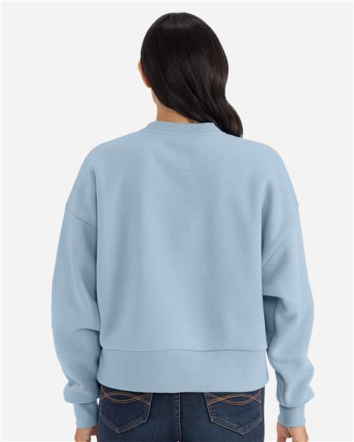 Next Level Women's Heavyweight Crewneck Sweatshirt - 9087 Stonewash Denim