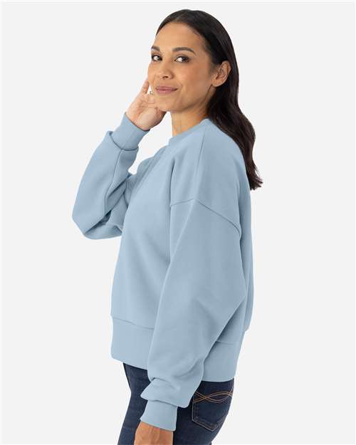 Next Level Women's Heavyweight Crewneck Sweatshirt - 9087 Stonewash Denim