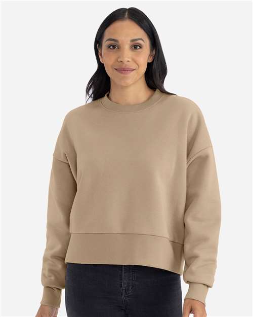 Next Level Women's Heavyweight Crewneck Sweatshirt - 9087 Tan