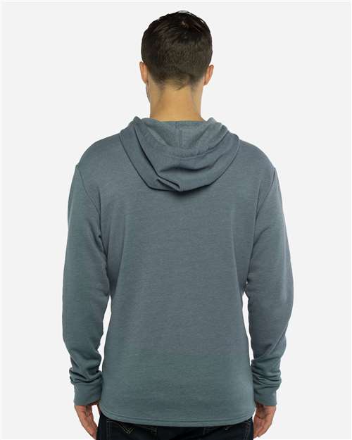 Next Level Unisex Malibu Welt Pocket Hoodie Sweatshirt - 9300 Heather Slate Blue