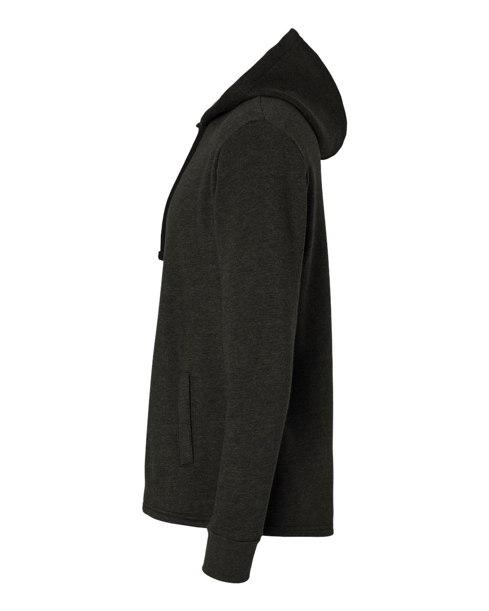 Next Level Unisex Malibu Welt Pocket Hoodie Sweatshirt - 9300 Heather Black