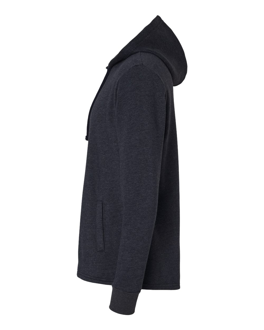 Next Level Unisex Malibu Welt Pocket Hoodie Sweatshirt - 9300 Heather Midnight Navy