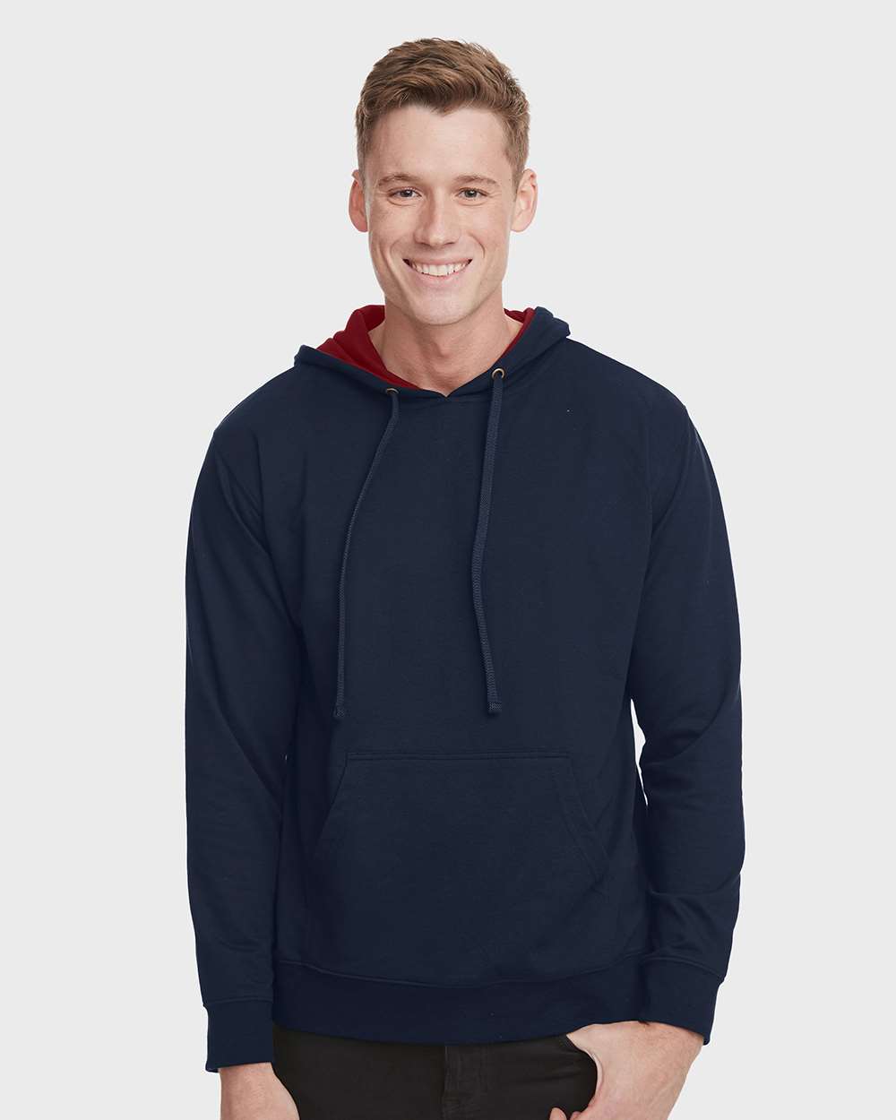 Next Level Unisex Laguna Hoodie Sweatshirt - 9301 - 9301N Midnight Navy- Cardinal