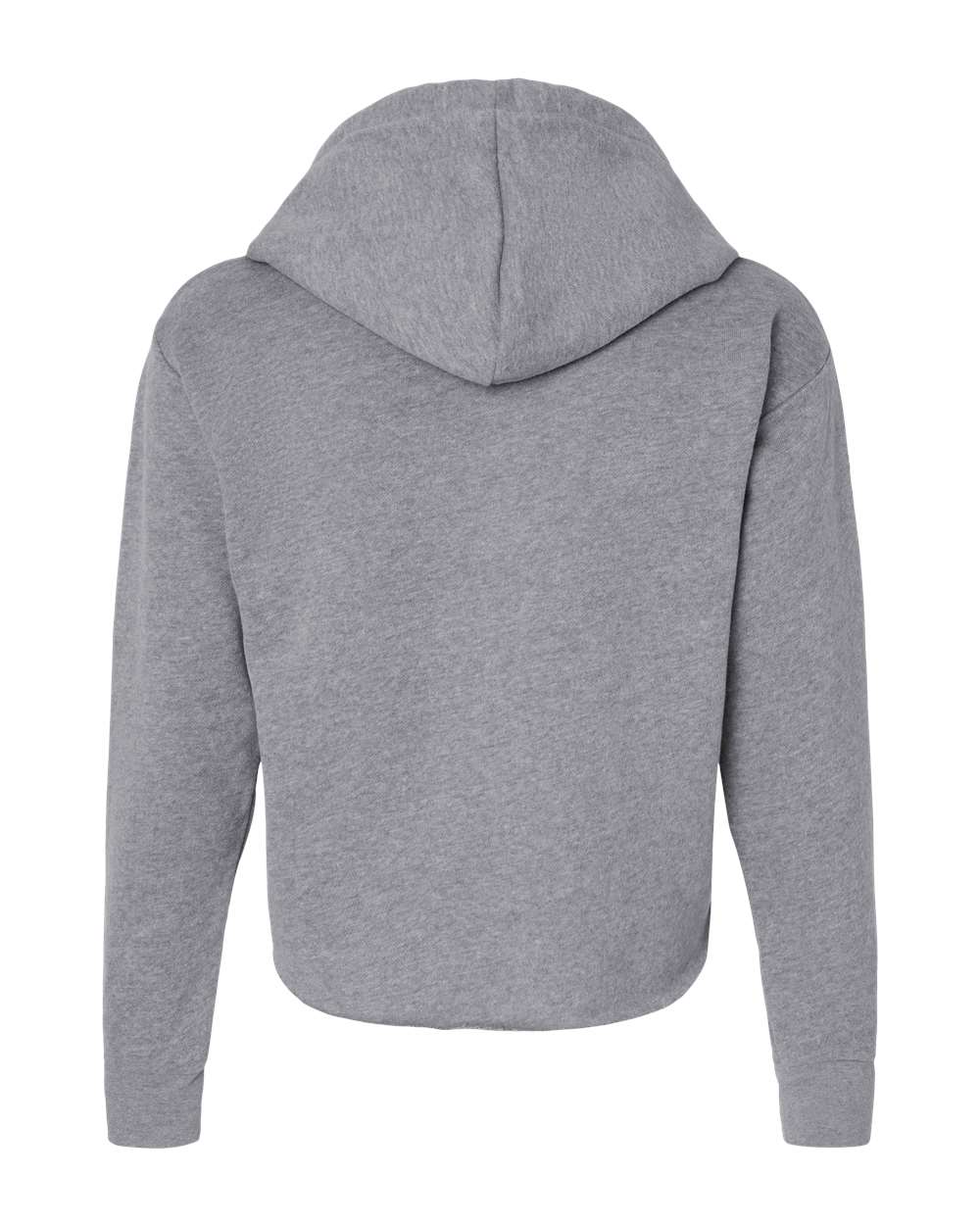 Next Level Women's Laguna Sueded Raw Edge Crop Hoodie Sweatshirt - 9384 Heather Grey