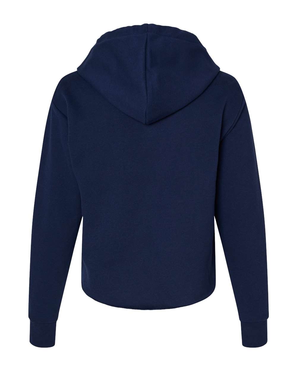 Next Level Women's Laguna Sueded Raw Edge Crop Hoodie Sweatshirt - 9384 Midnight Navy