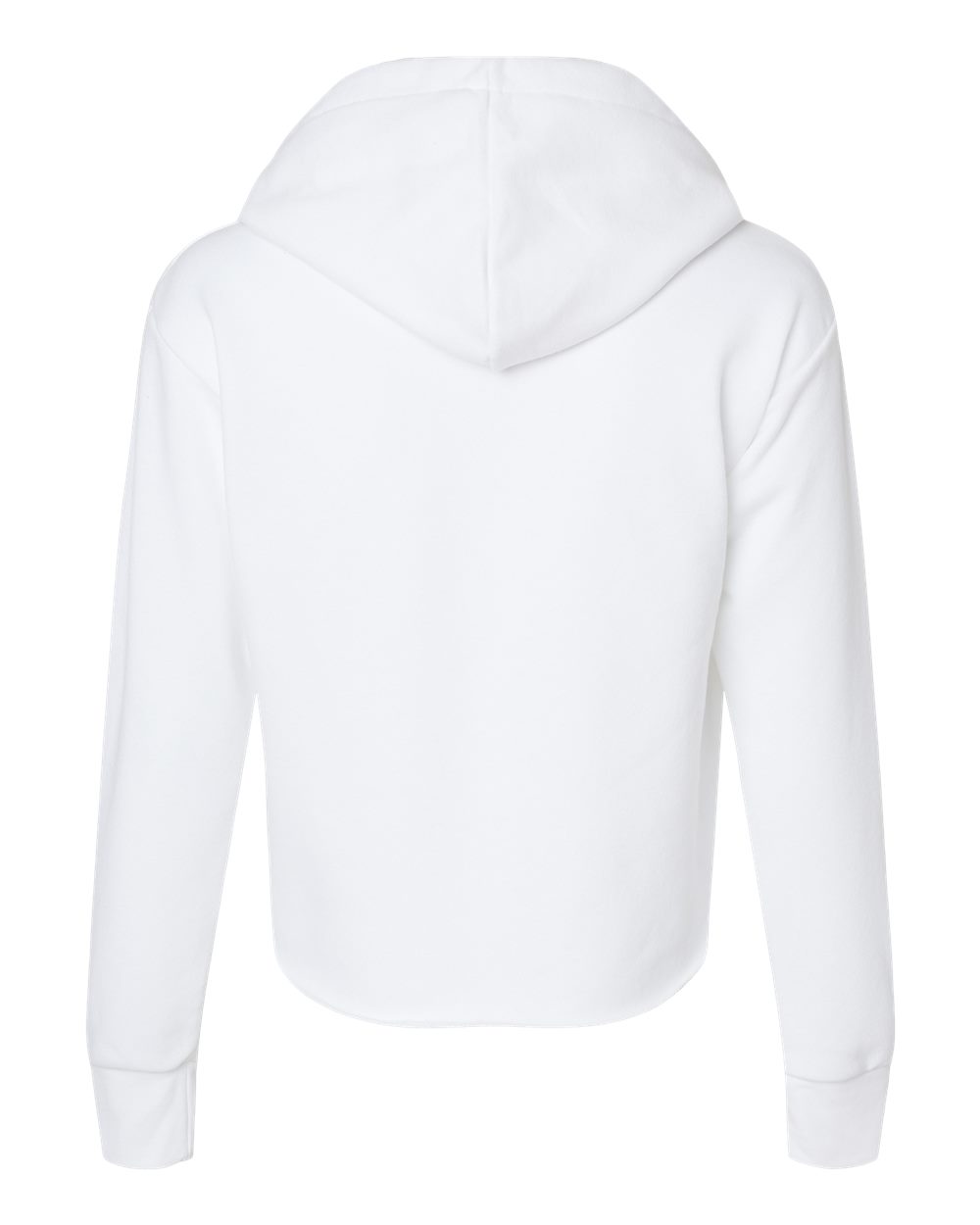 Next Level Women's Laguna Sueded Raw Edge Crop Hoodie Sweatshirt - 9384 White