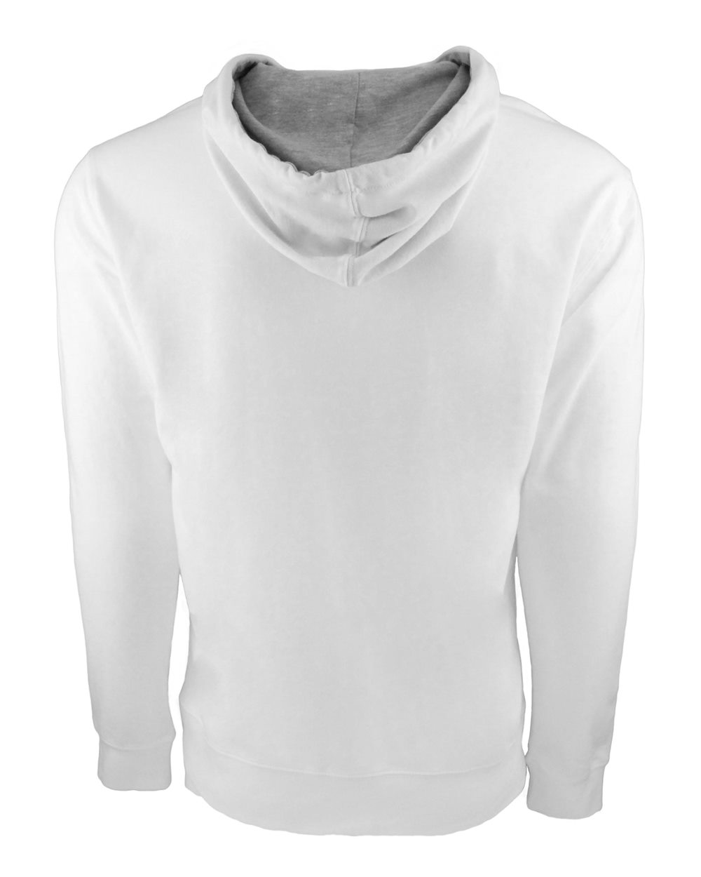 Next Level Unisex Laguna Full-Zip Hoodie Sweatshirt - 9601 White- Heather Grey