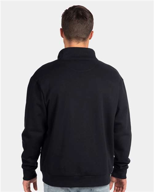 Next Level Unisex Fleece Quarter-Zip Pullover - 9643 Black
