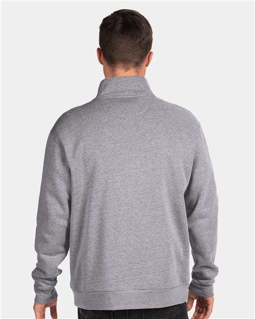 Next Level Unisex Fleece Quarter-Zip Pullover - 9643 Heather Grey