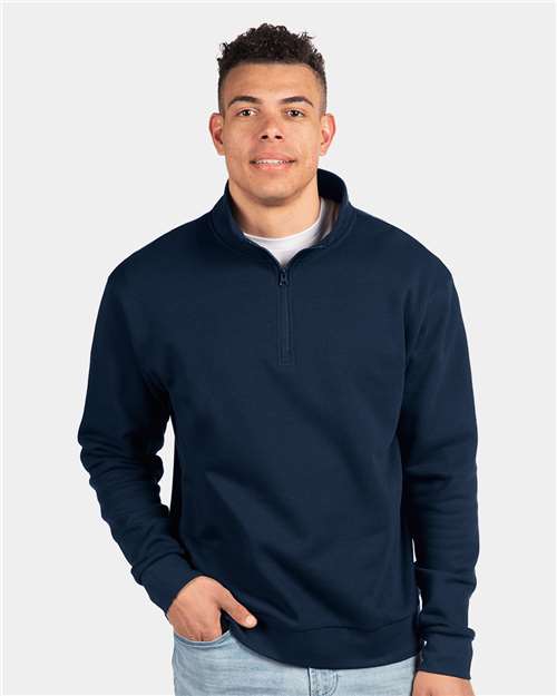Next Level Unisex Fleece Quarter-Zip Pullover - 9643 Midnight Navy