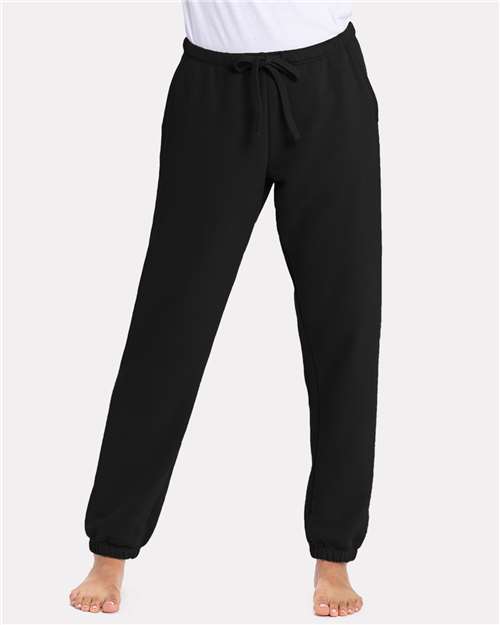 Next Level Women's Laguna Sueded Sweatpants - 9884 Black