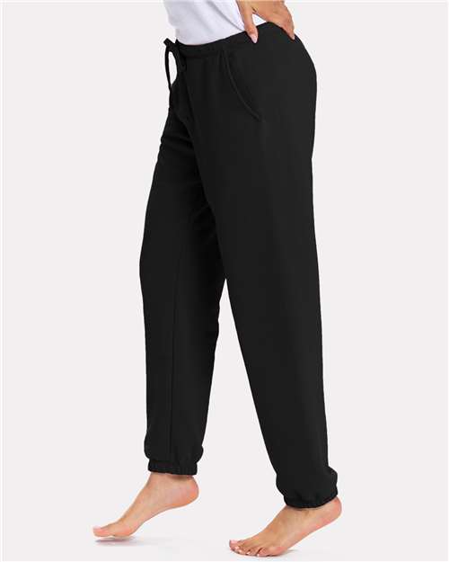 Next Level Women's Laguna Sueded Sweatpants - 9884 Black