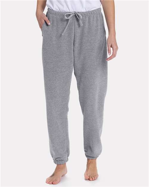 Next Level Women's Laguna Sueded Sweatpants - 9884 Heather Grey